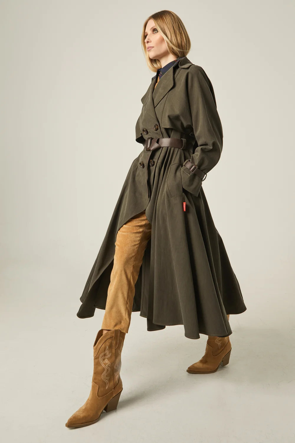 Trench Coat Cáqui Tencel - Masavi