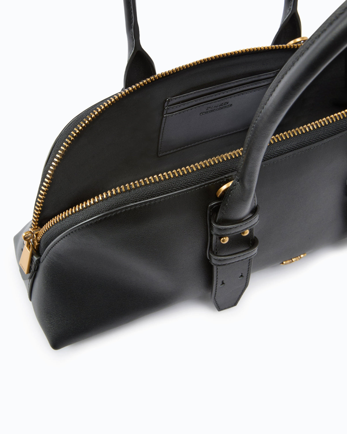Mala Escape Bag Horizontal Grande em Pele – Pinko - Preto