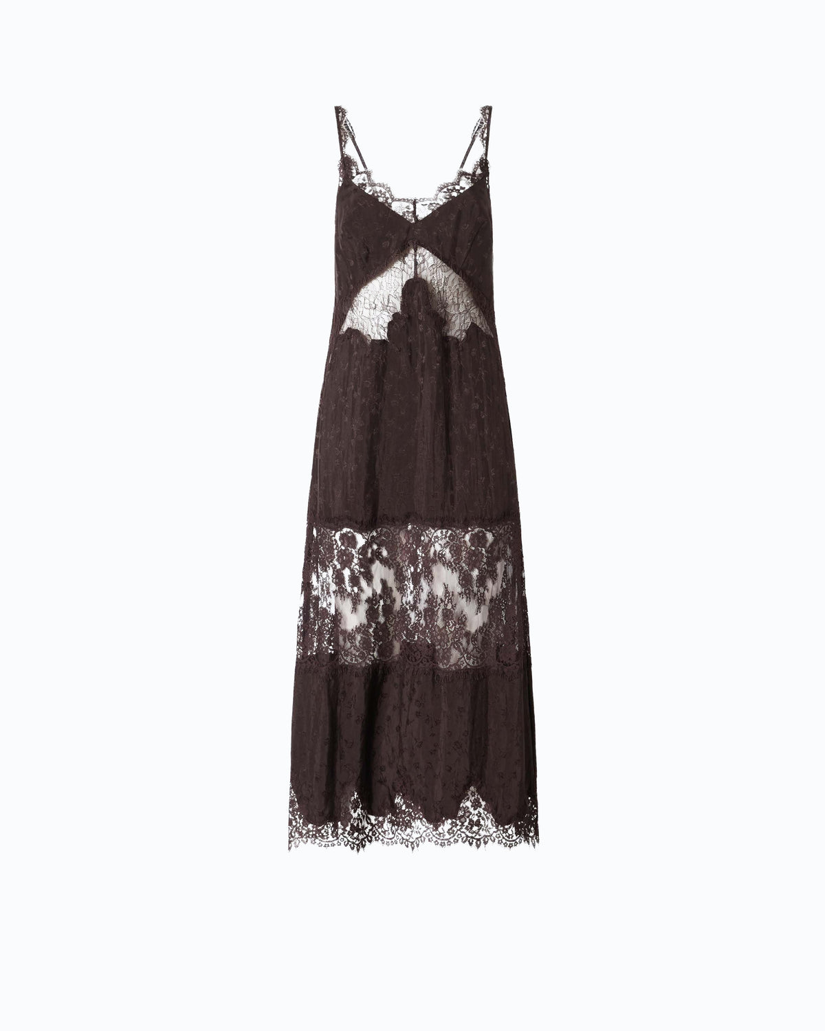 Vestido Midi Lingerie com Renda - Pinko