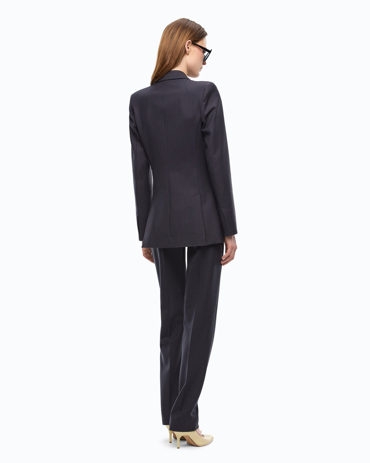 Blazer Trespassado Slim Fit em Lã - Pinko