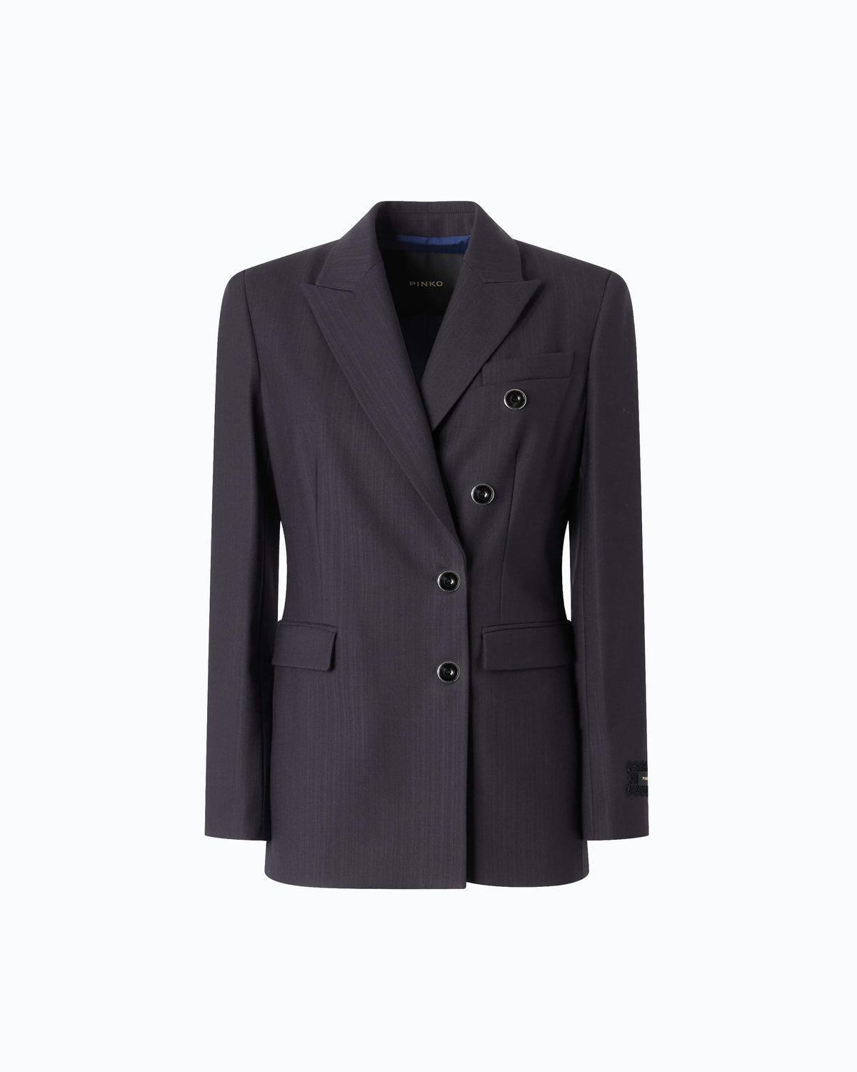Blazer Trespassado Slim Fit em Lã - Pinko