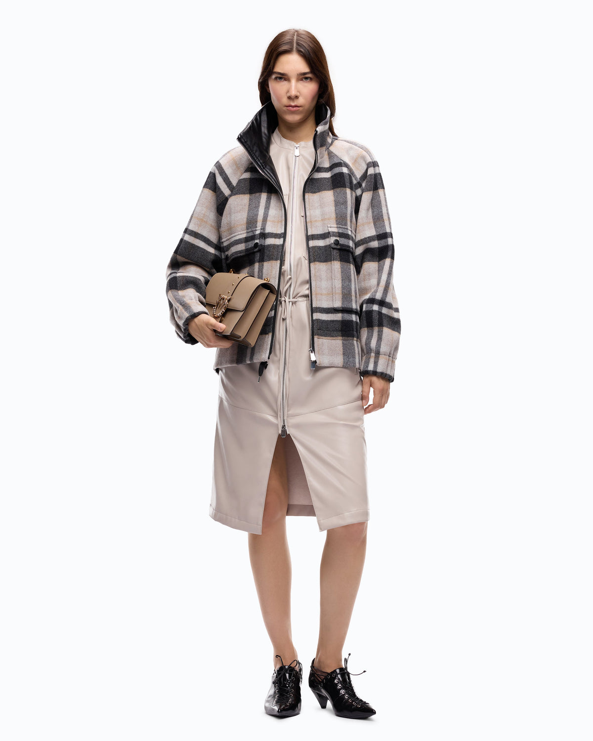 Casaco Oversized Xadrez com Fecho - Pinko