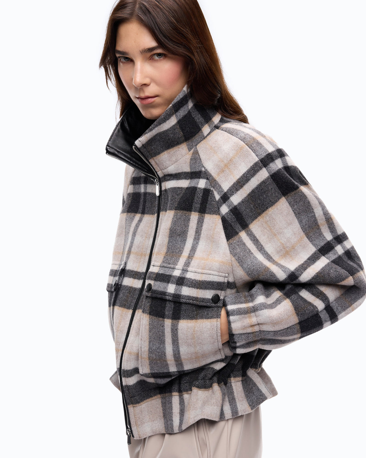 Casaco Oversized Xadrez com Fecho - Pinko