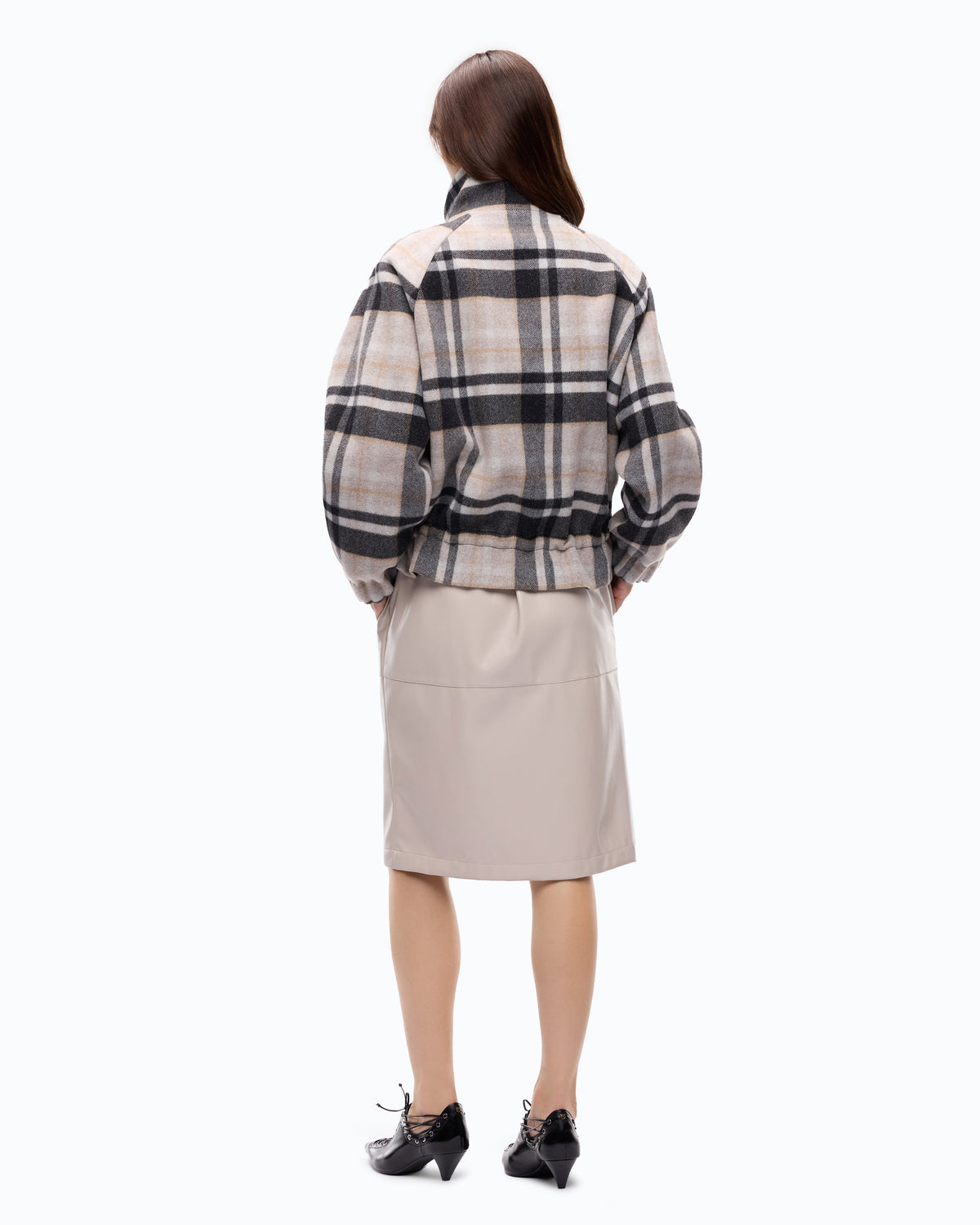 Casaco Oversized Xadrez com Fecho - Pinko