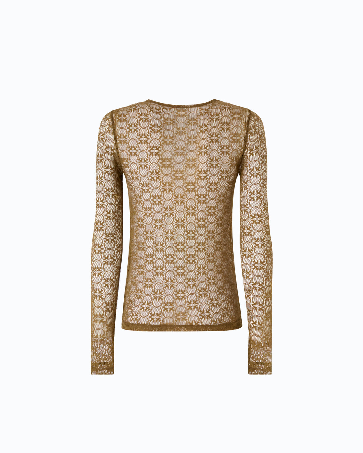 Camisola em Renda Stretch Love Birds – Pinko - Verde-azeitona Escuro