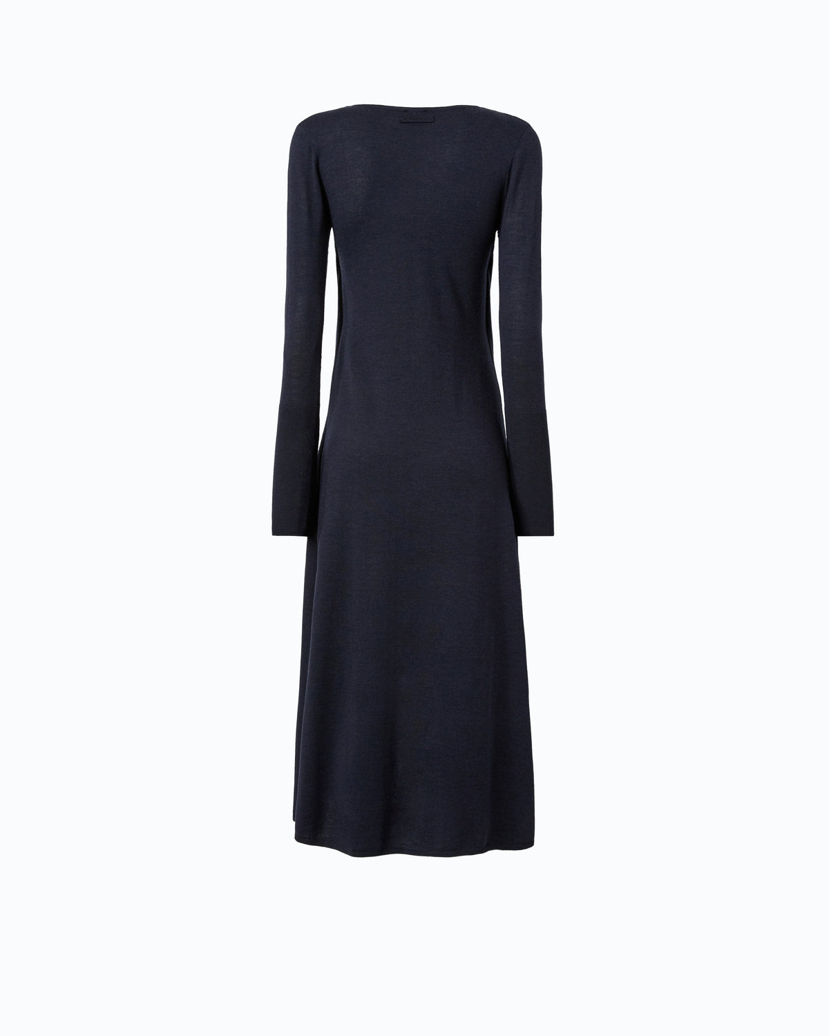 Vestido Midi em Lã com Detalhes de Renda – Pinko - Azul-marinho Profundo