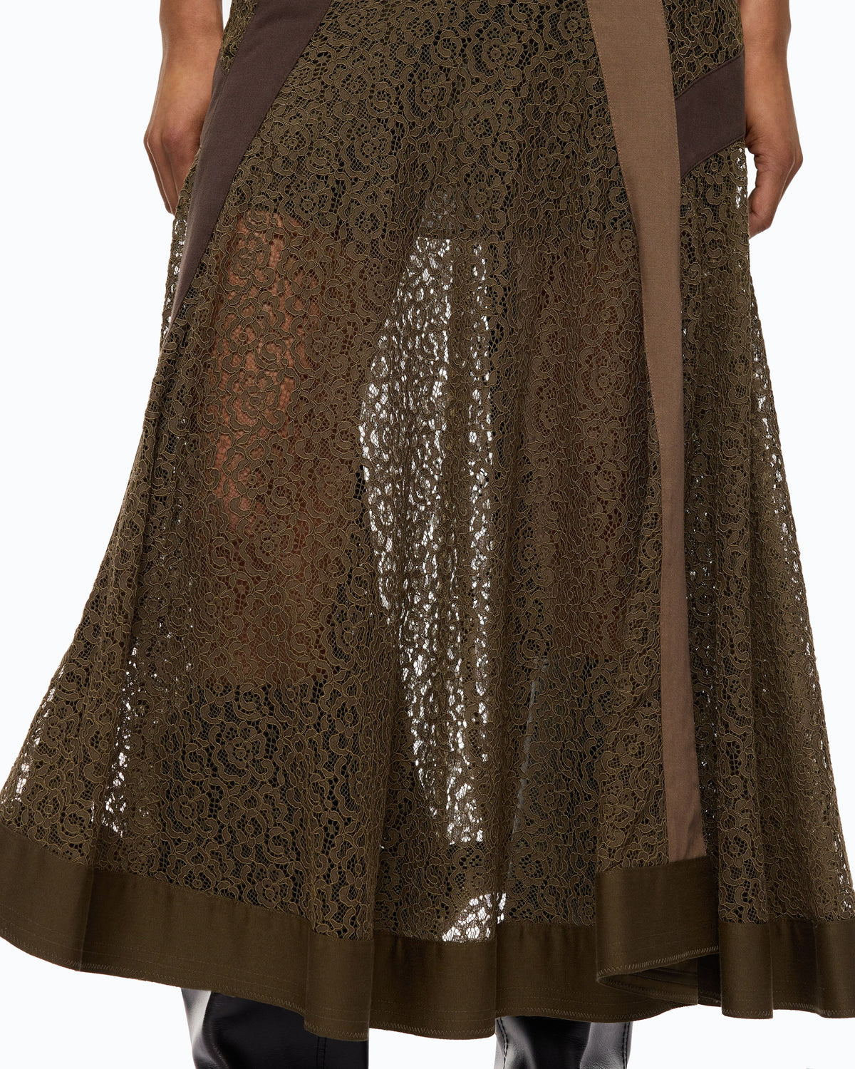 Saia Midi Evasé em Renda - Pinko