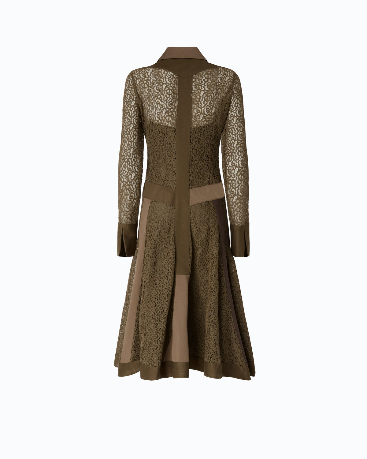 Vestido-Camisa Midi em Renda - Pinko