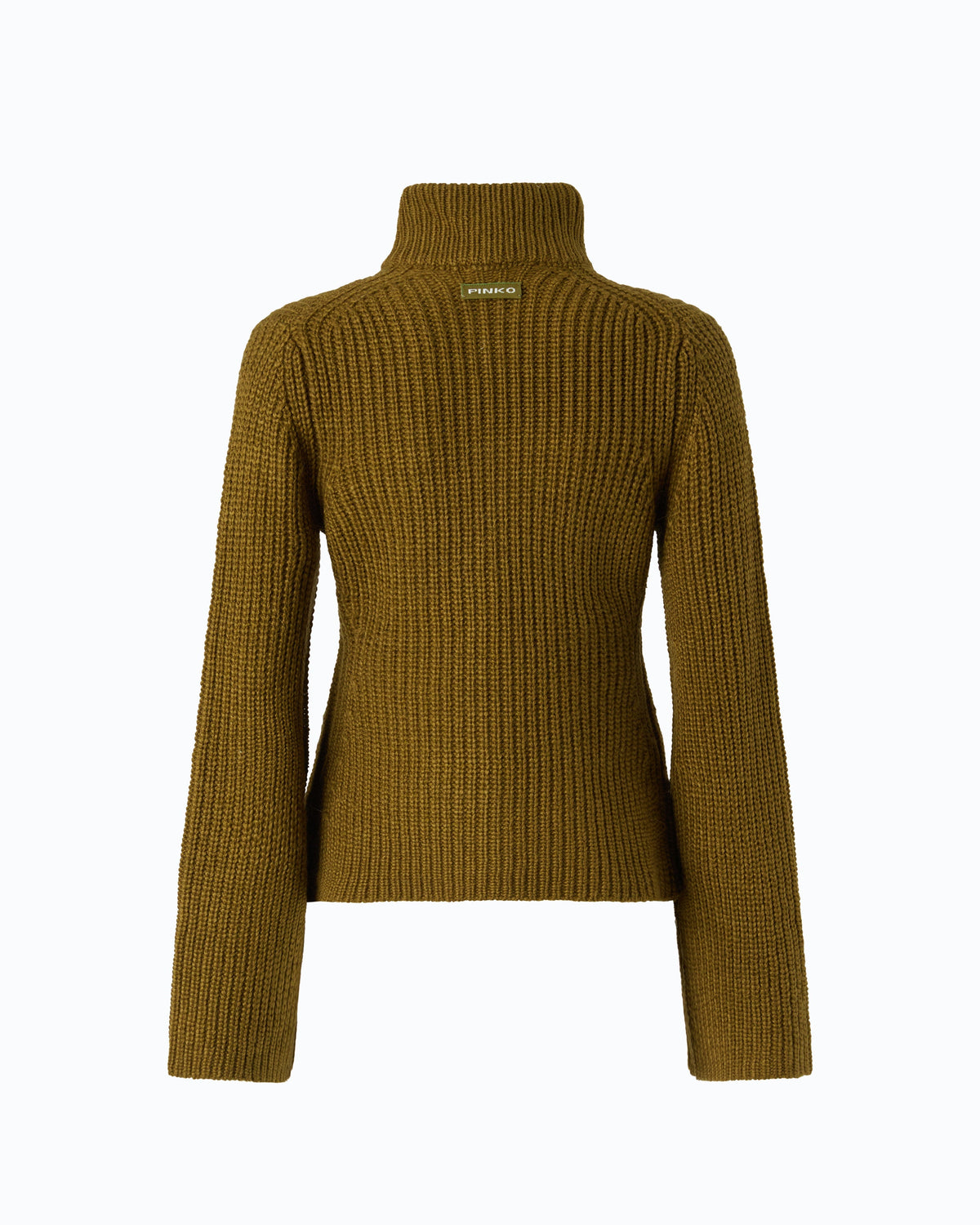Cardigan Canelado com Bolsos – Pinko - Verde Lizard