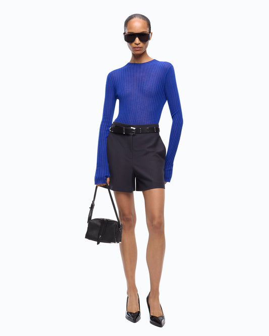 Camisola Canelada Leve Azul Mazzarino – Pinko - Azul Mazzarino