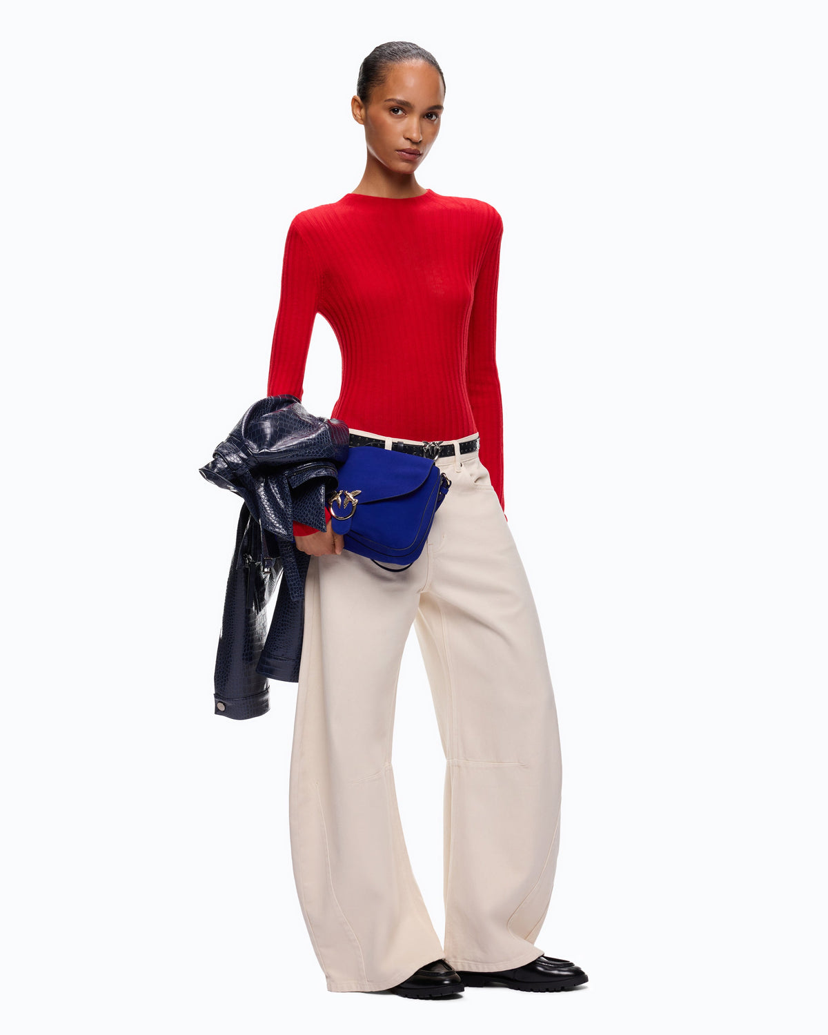 Camisola Canelada Leve Scarlet Flame – Pinko - Scarlet Flame