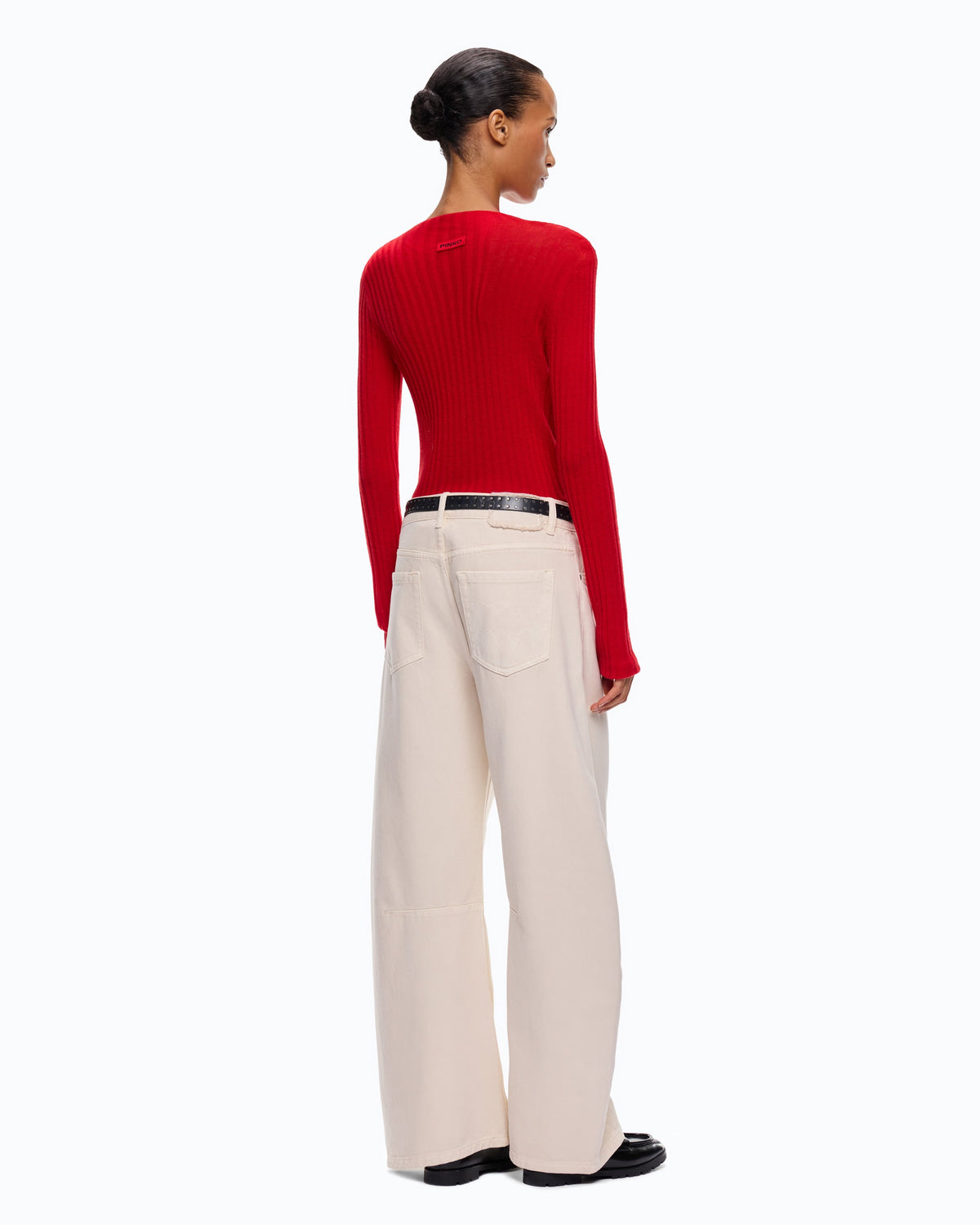 Camisola Canelada Leve Scarlet Flame – Pinko - Scarlet Flame