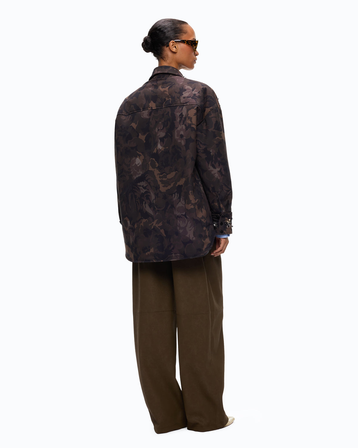 Overshirt Oversized Camuflada com Bordados - Pinko