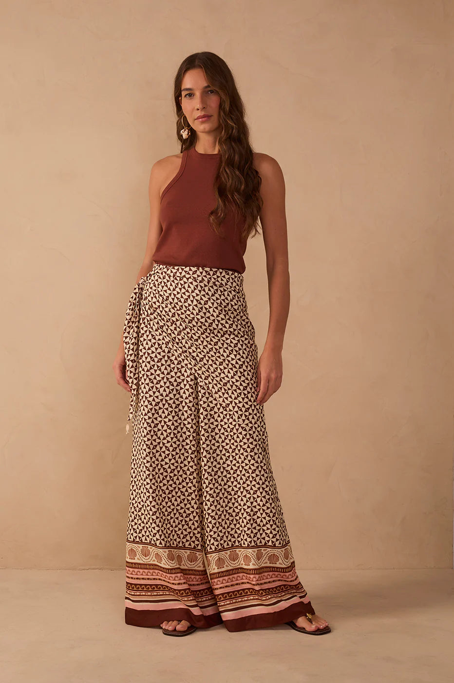 Calças Solstício Wide-Leg com Lenço - Dress To
