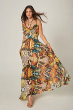 Afbeelding in Gallery-weergave laden, Vestido Longo Cut Out Estampado Mariposa - Masavi
