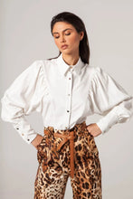 Load image into Gallery viewer, White Shirt with Pleated Sleeves - Masavi
