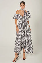 Carregar imagem no visualizador da galeria, Vestido Midi com Decote e Estampa de Zebra - Masavi
