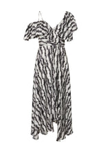 Carregar imagem no visualizador da galeria, Vestido Midi com Decote e Estampa de Zebra - Masavi
