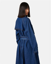 Carregar imagem no visualizador da galeria, Denim Trench Coat Com Logo - Iceberg
