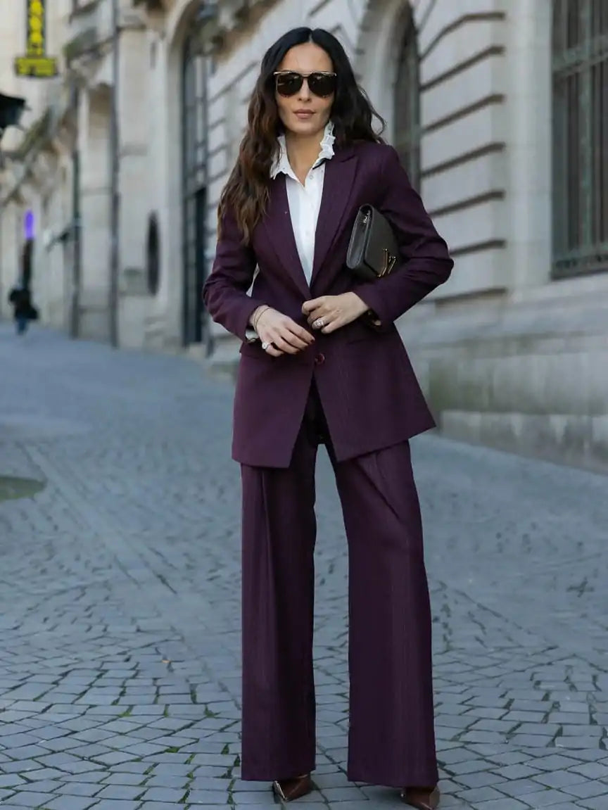 Calça Classica Tecido Riscas - Scripta