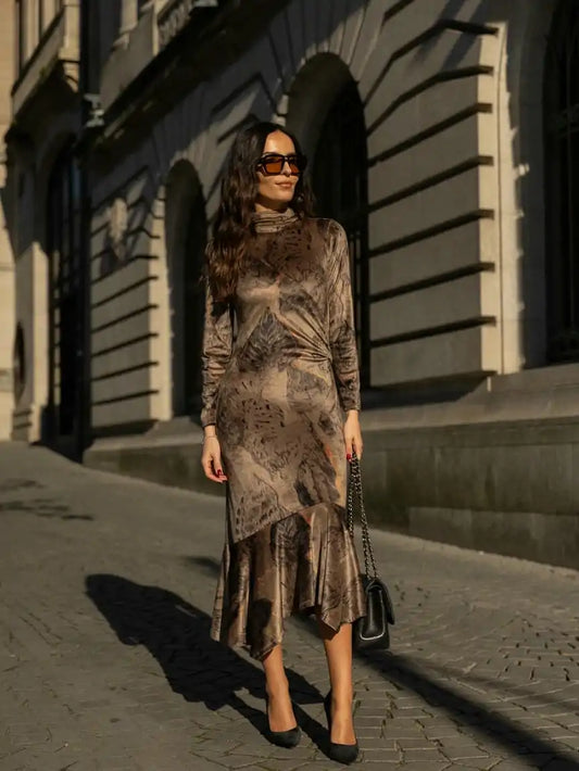 Vestido estampado Com Mini Folho - Scripta