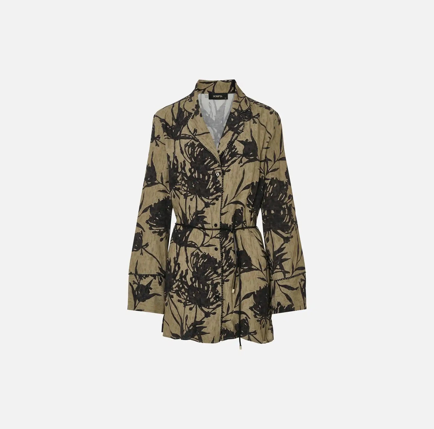 Blusa Estampada Com Decote em V - Scripta