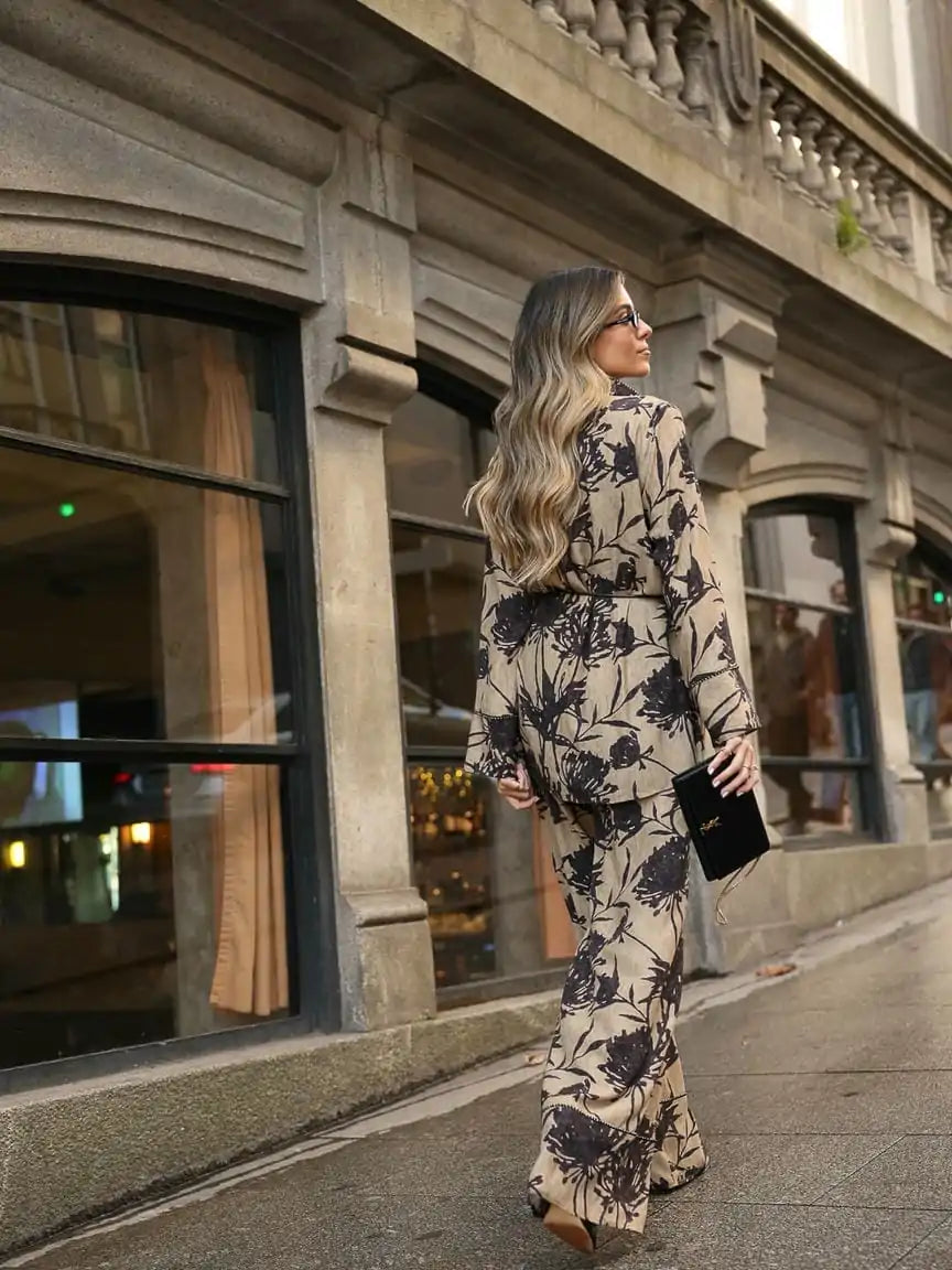 Calça Estampada Fluida - Scripta