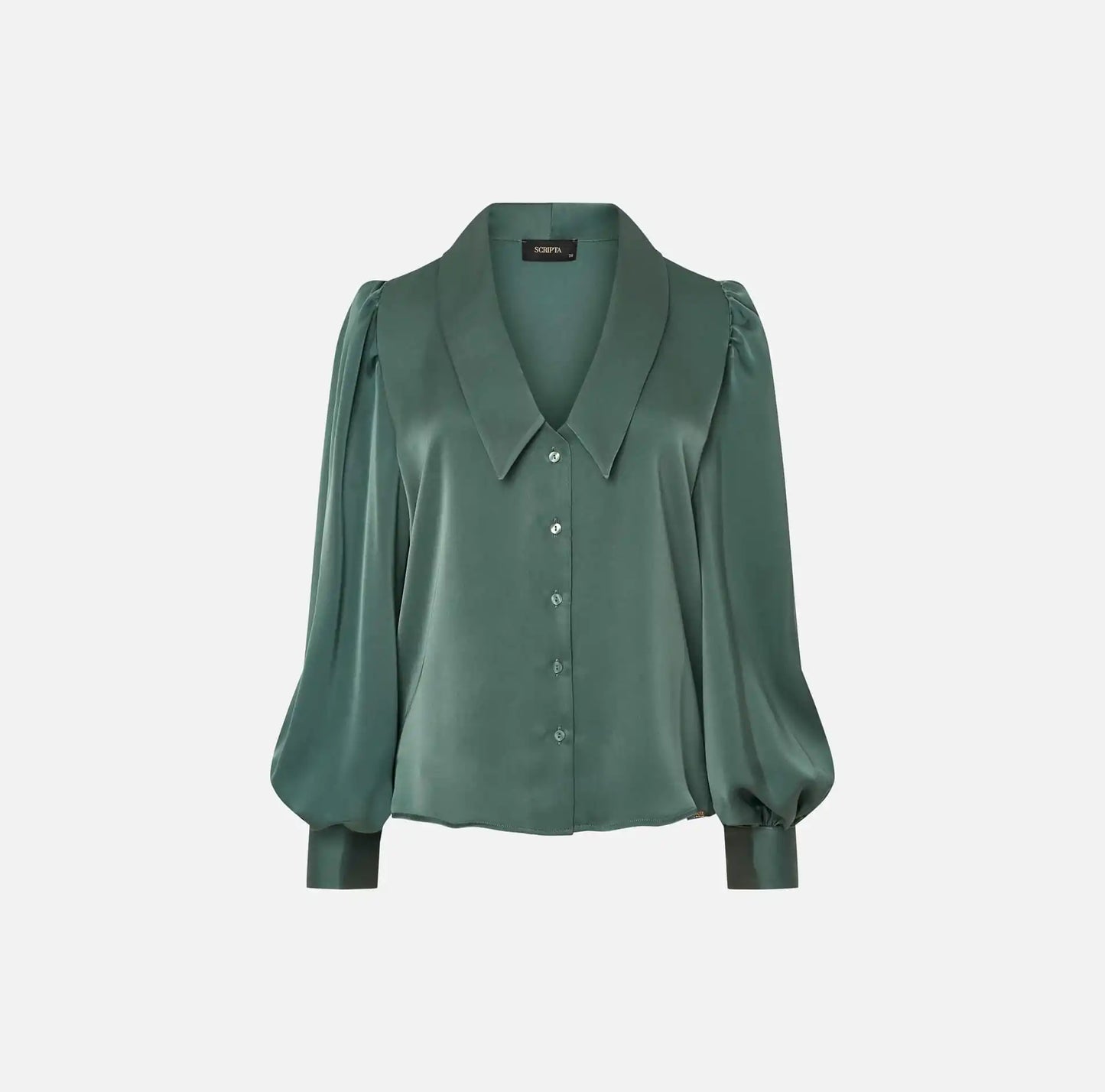 Blusa com Decote em V Pregas no Ombro - Scripta