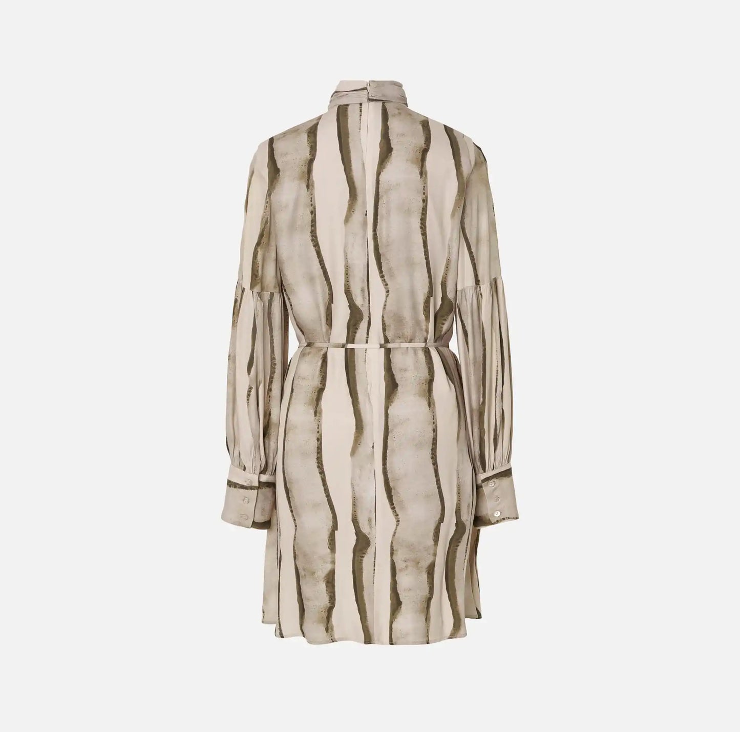 Vestido Estampado Com Efeito de Laço no Decote - Scripta
