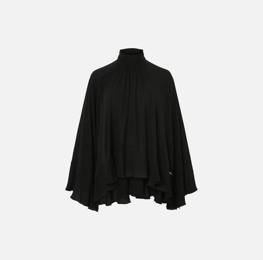 Blusa Fluída Com Folhos - Scripta