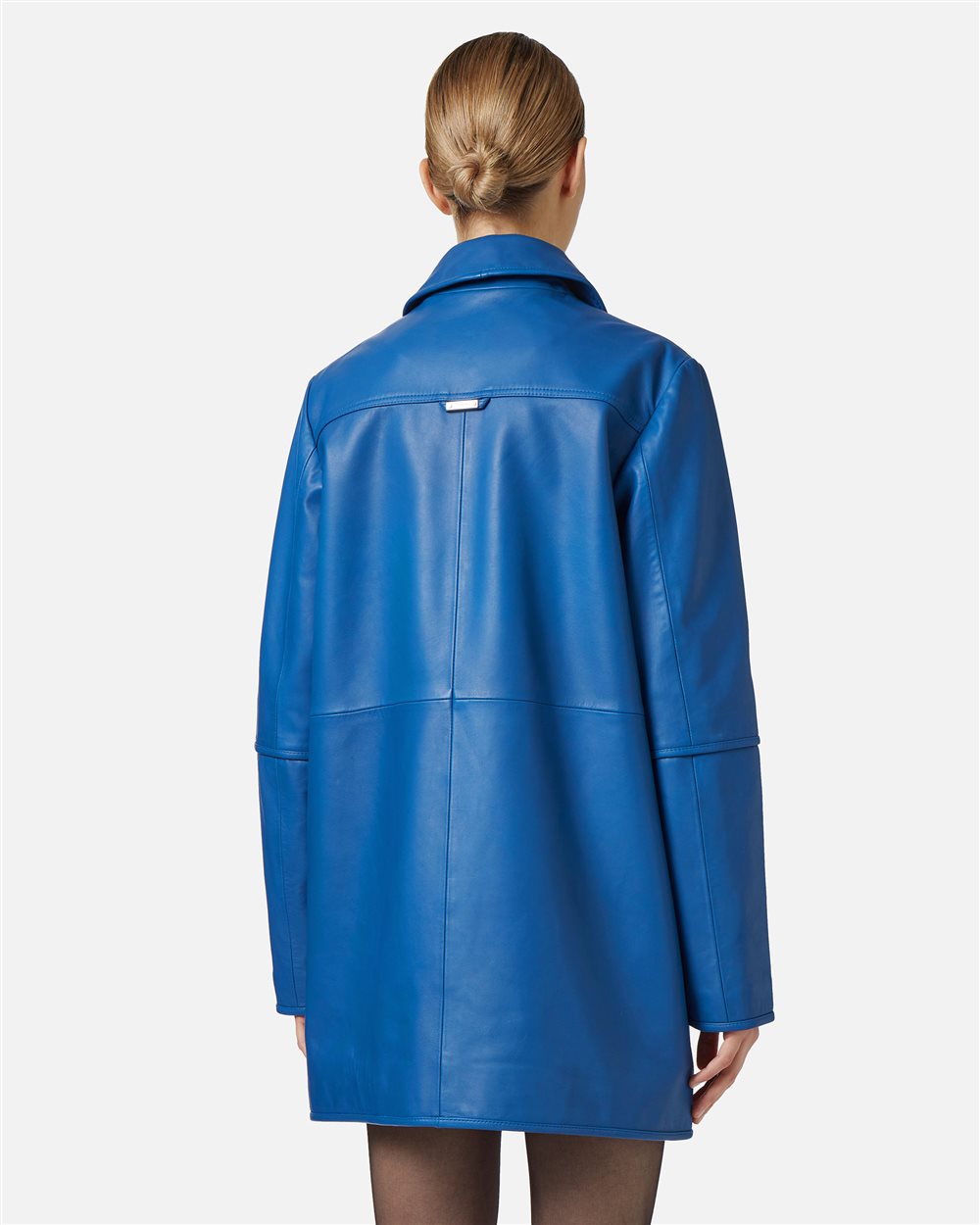 Casaco Midi em Pele Zaphyre com Placa Iceberg – Iceberg