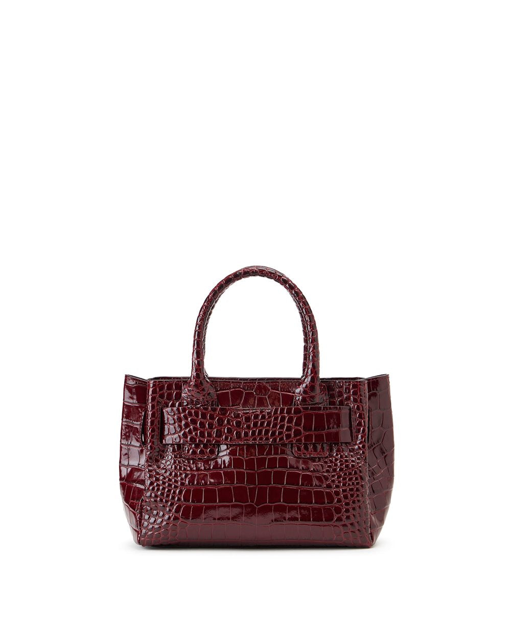 Shopper em Pele Burgundy com Fivelas Monogramadas – Iceberg