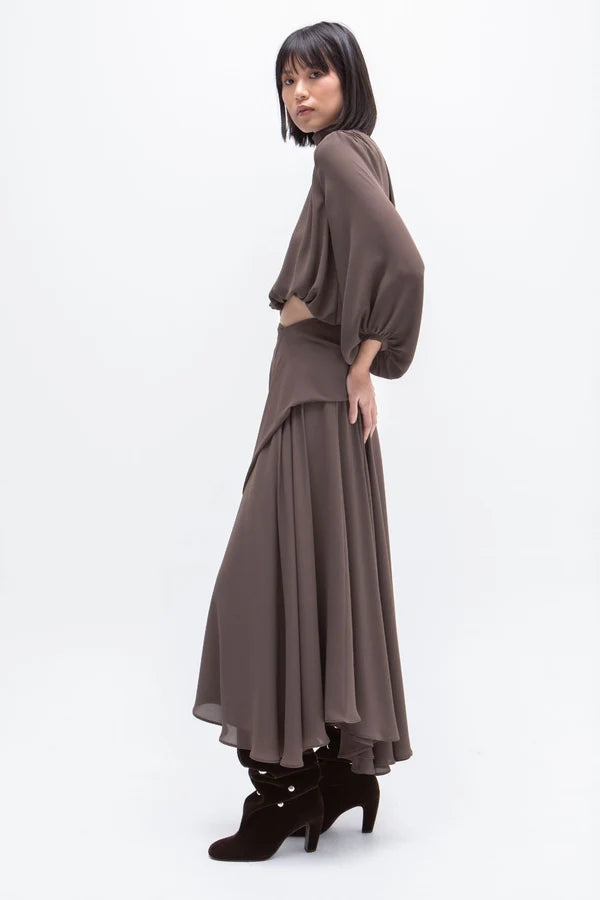 Blusa Bufante Castanho Noir - Masavi