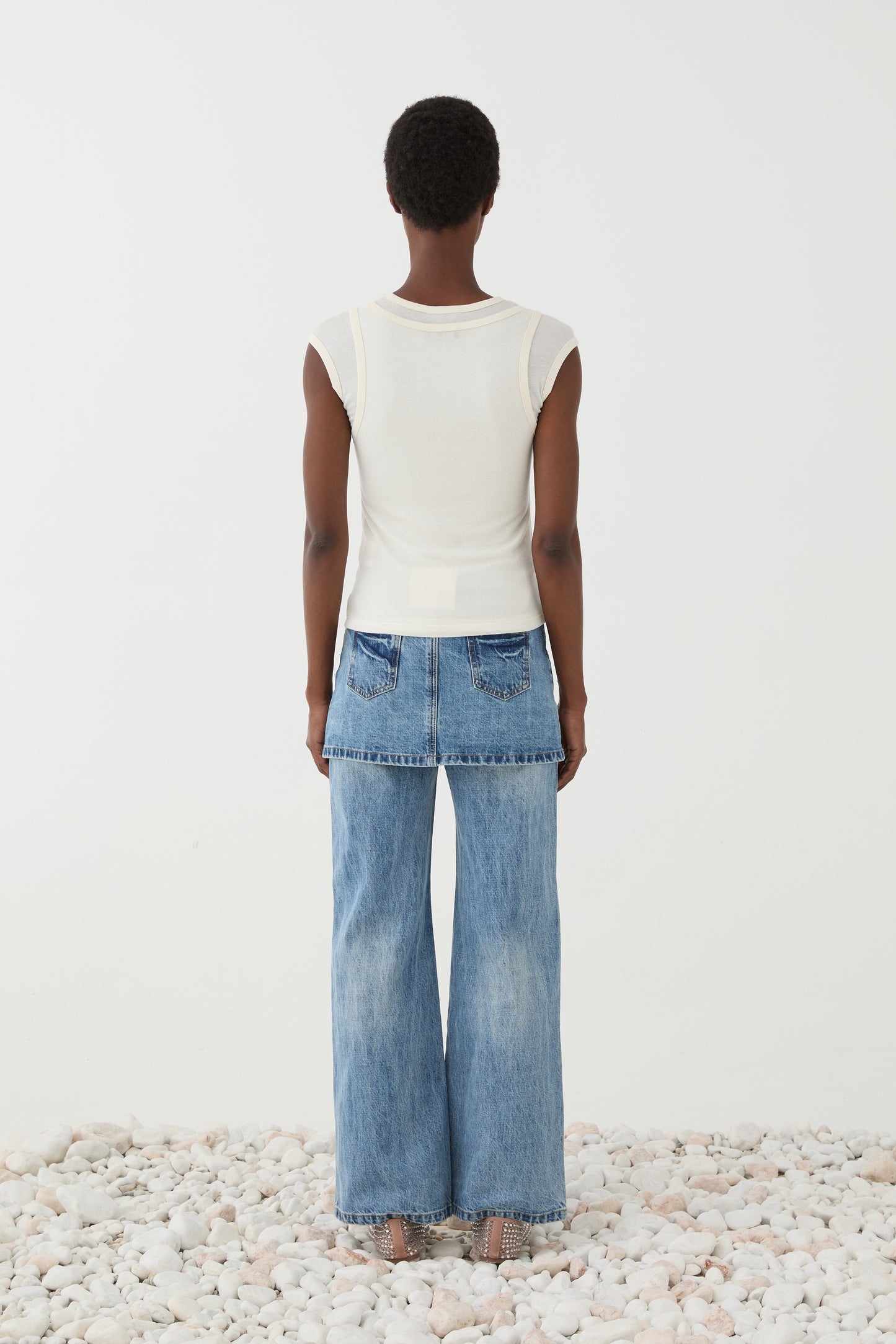 Top Justo Com Sobreposição Efeito Layering – Eleh