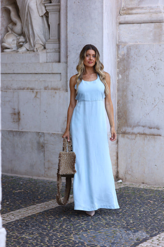 Vestido Longo de Ganga  - Gaëlle Paris