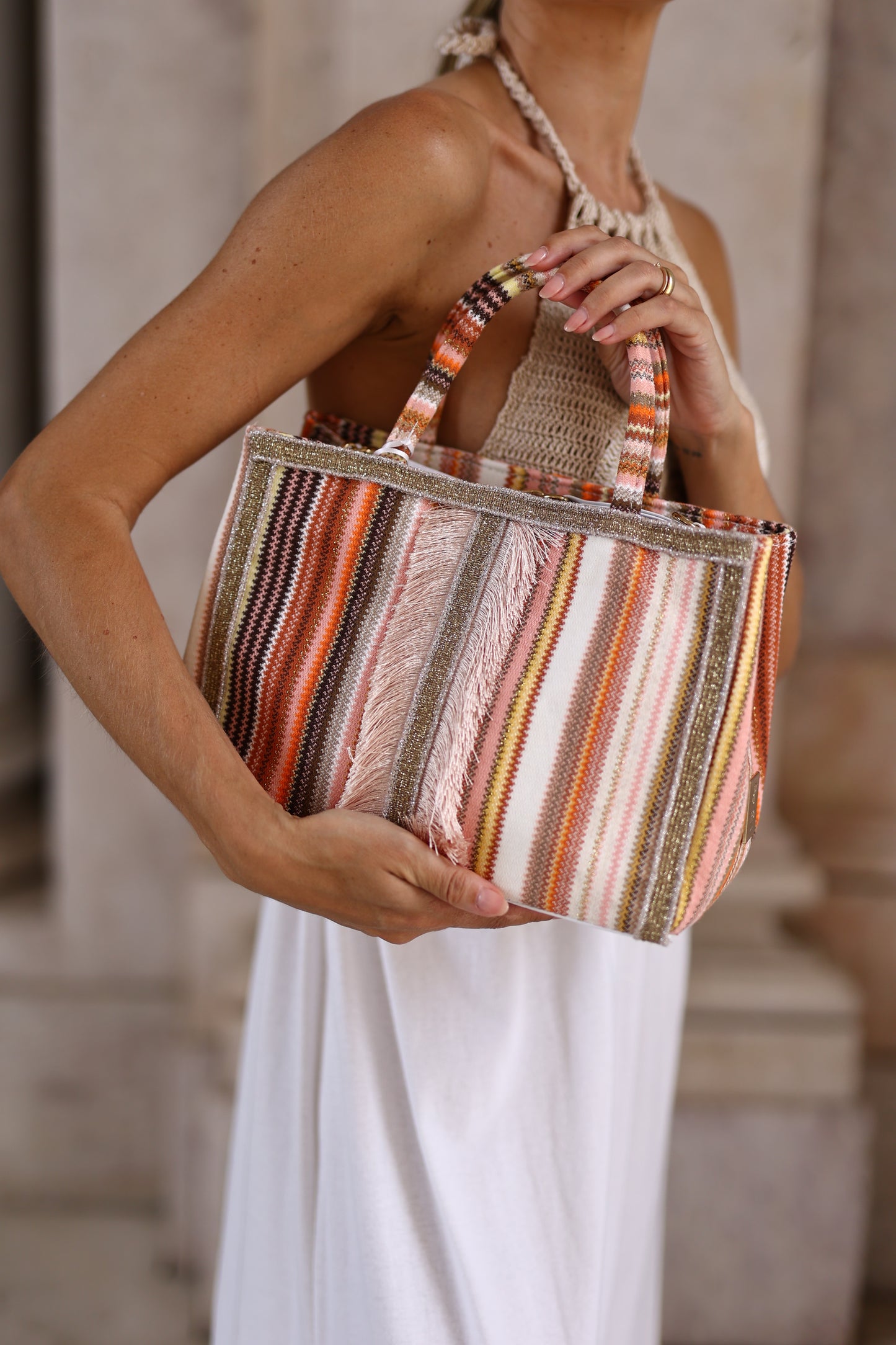 Mala Grande Multicolor Com Lurex – Pho Firenze