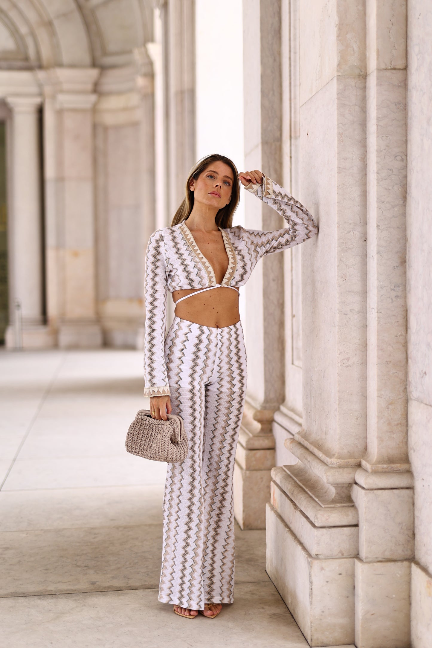 Calça Rachel Em Malha Com Lurex – Pho Firenze