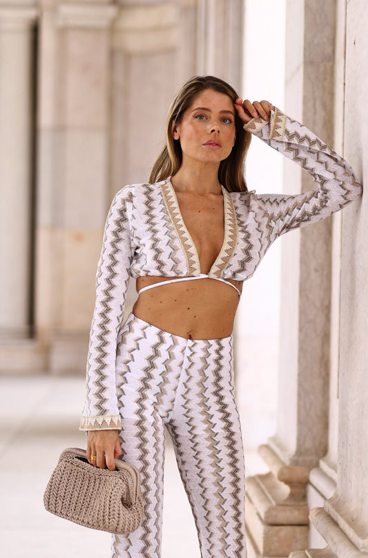 Calça Rachel Em Malha Com Lurex – Pho Firenze