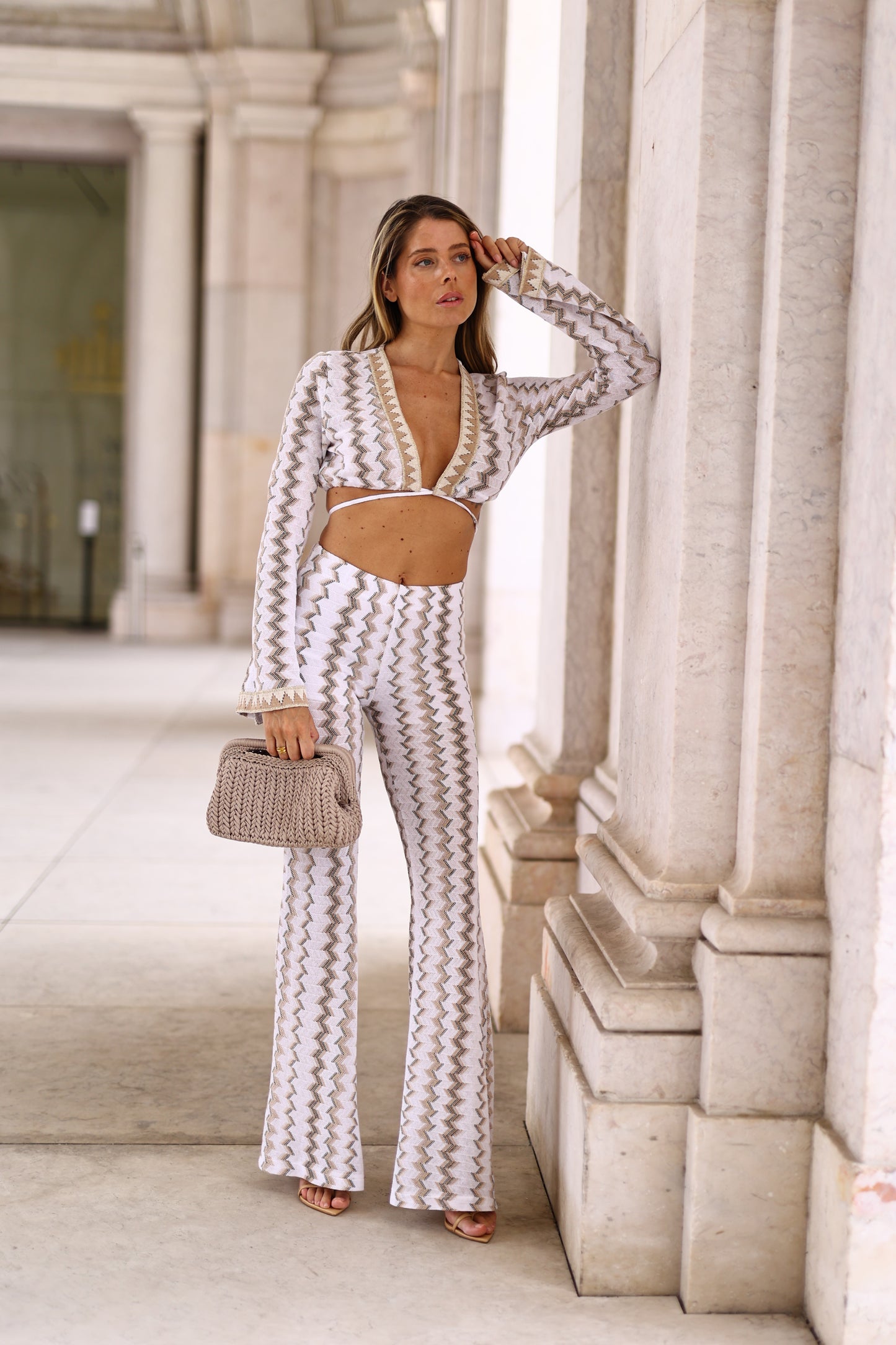 Calça Rachel Em Malha Com Lurex – Pho Firenze