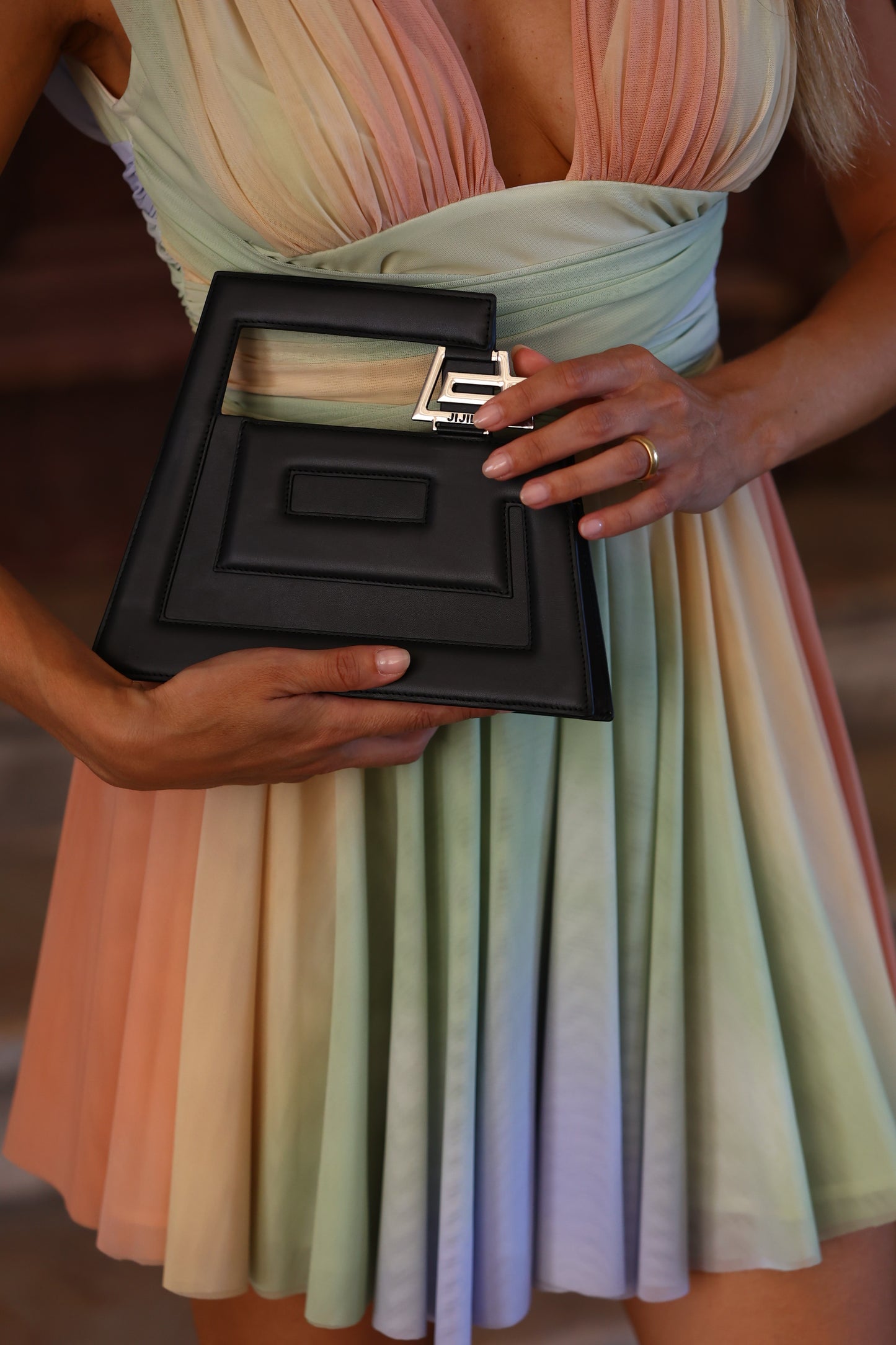 Vestido Curto em Degrade Pastel - Masavi