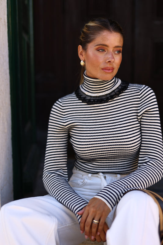 Camisola Col Roulé Col Marin - Manoush