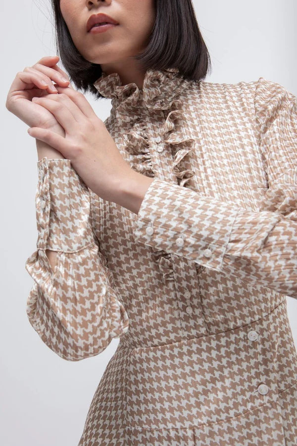 Vestido Midi Pata De Gallo - Masavi