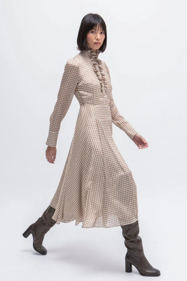 Vestido Midi Pata De Gallo - Masavi