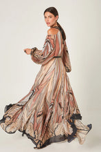 Carregar imagem no visualizador da galeria, Vestido Estampado Étinico e Gola de Pele - Masavi
