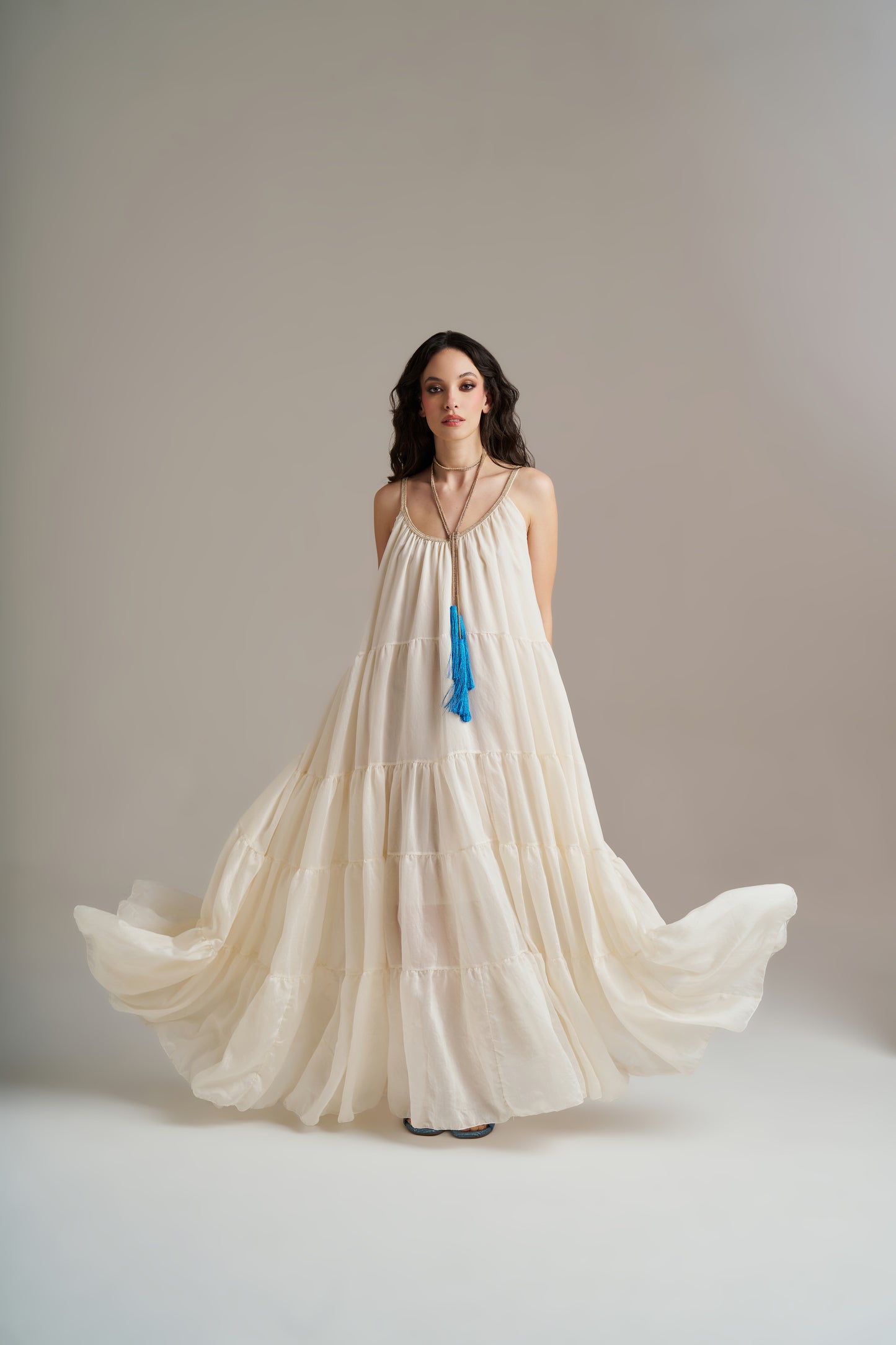 Vestido Comprido Fluido Em Lyocell – Pho Firenze