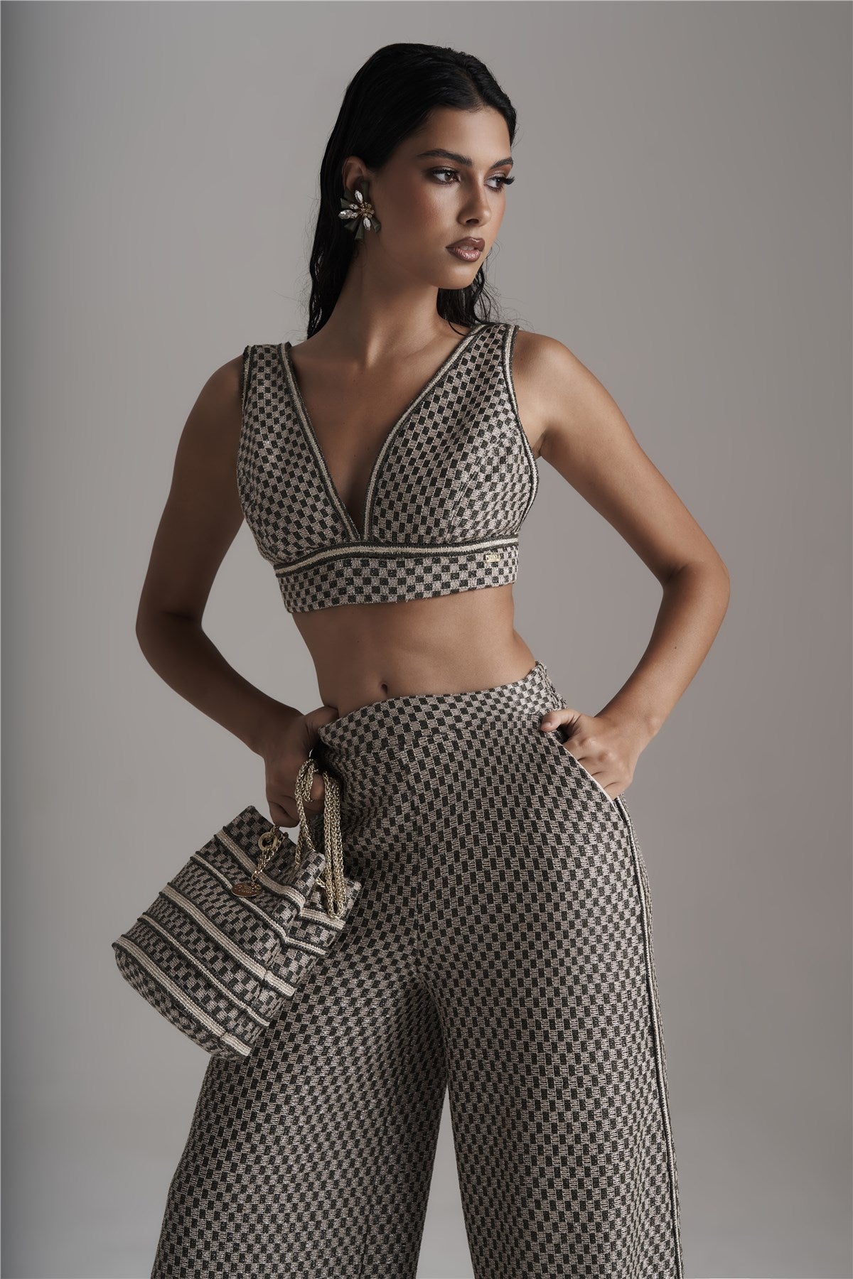 Calças Rachel Padrão Geométrico - Pho Firenze