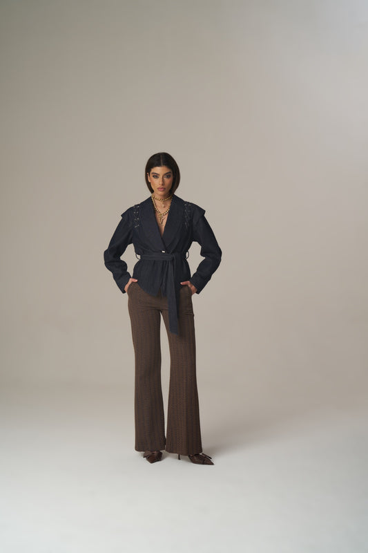 Casaco Denim com Cinto – Pho Firenze