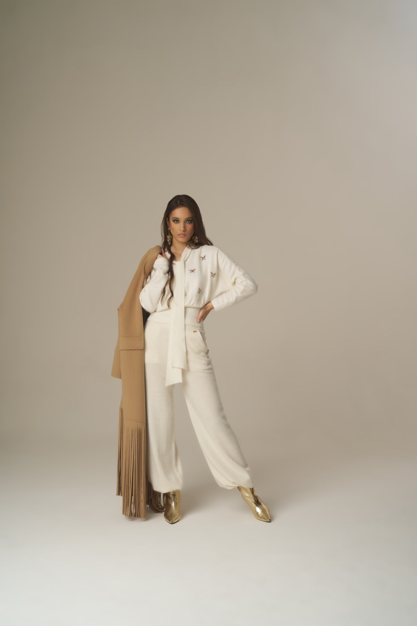 Calças de Malha Wide Leg – Pho Firenze