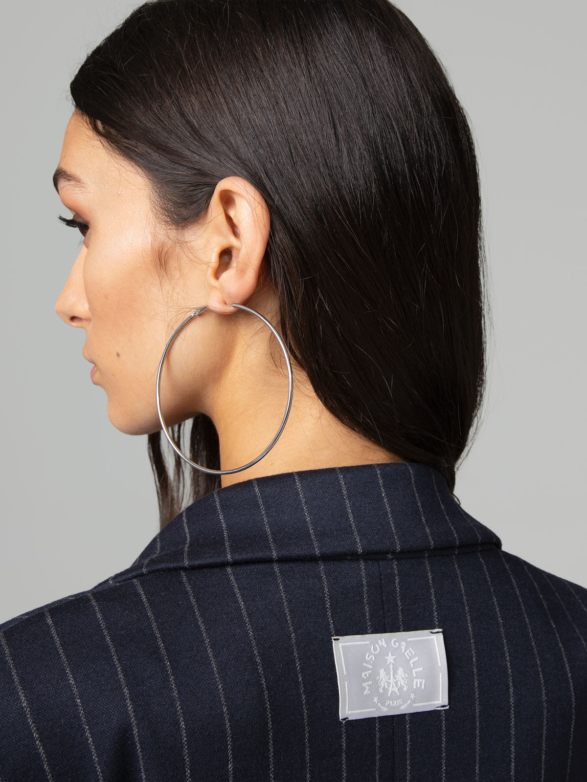 Blazer Trespassado às Riscas Azul meia-noite – Gaëlle Paris
