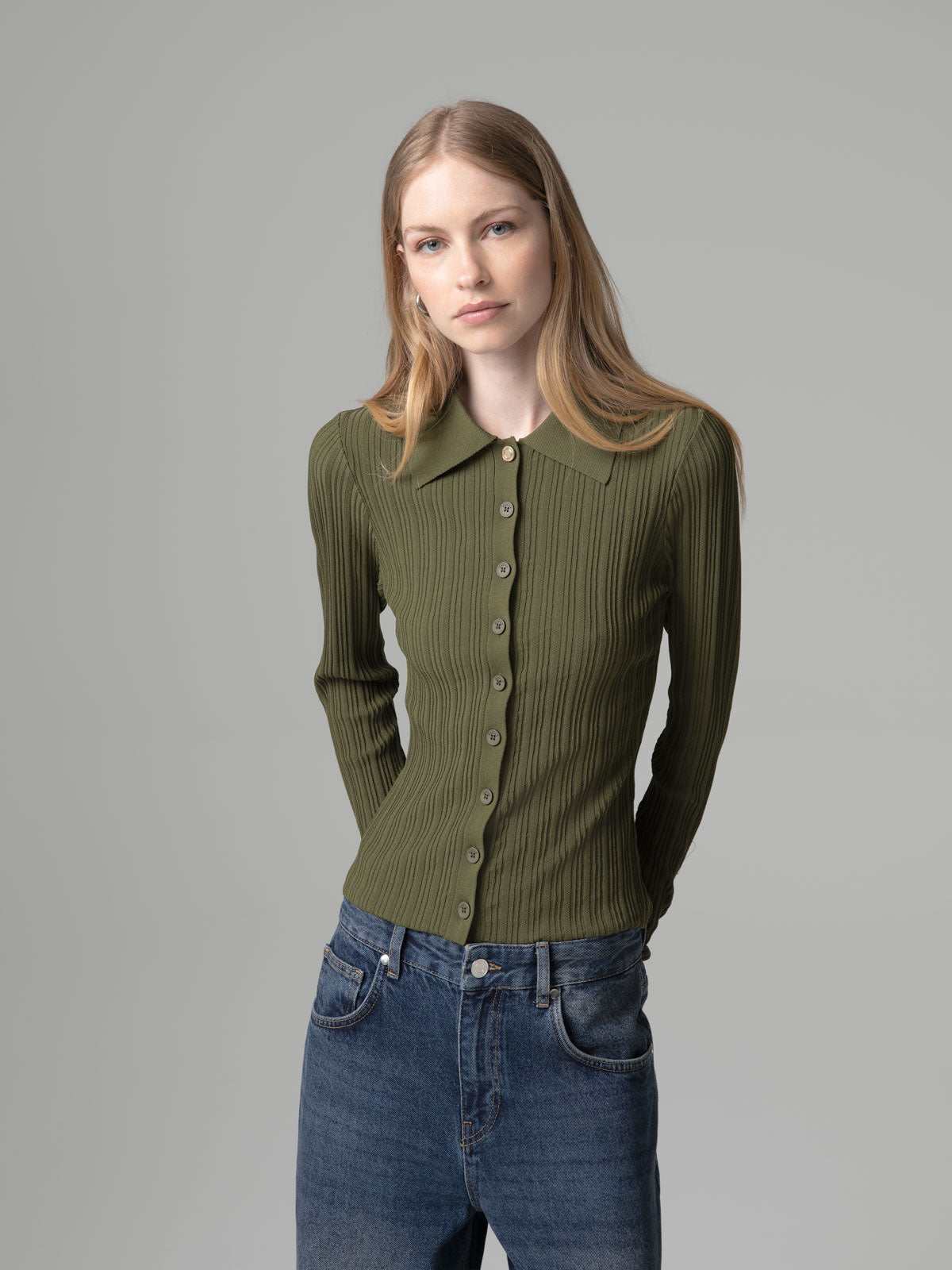 Camisola de Malha em Viscose Areia – Gaëlle Paris